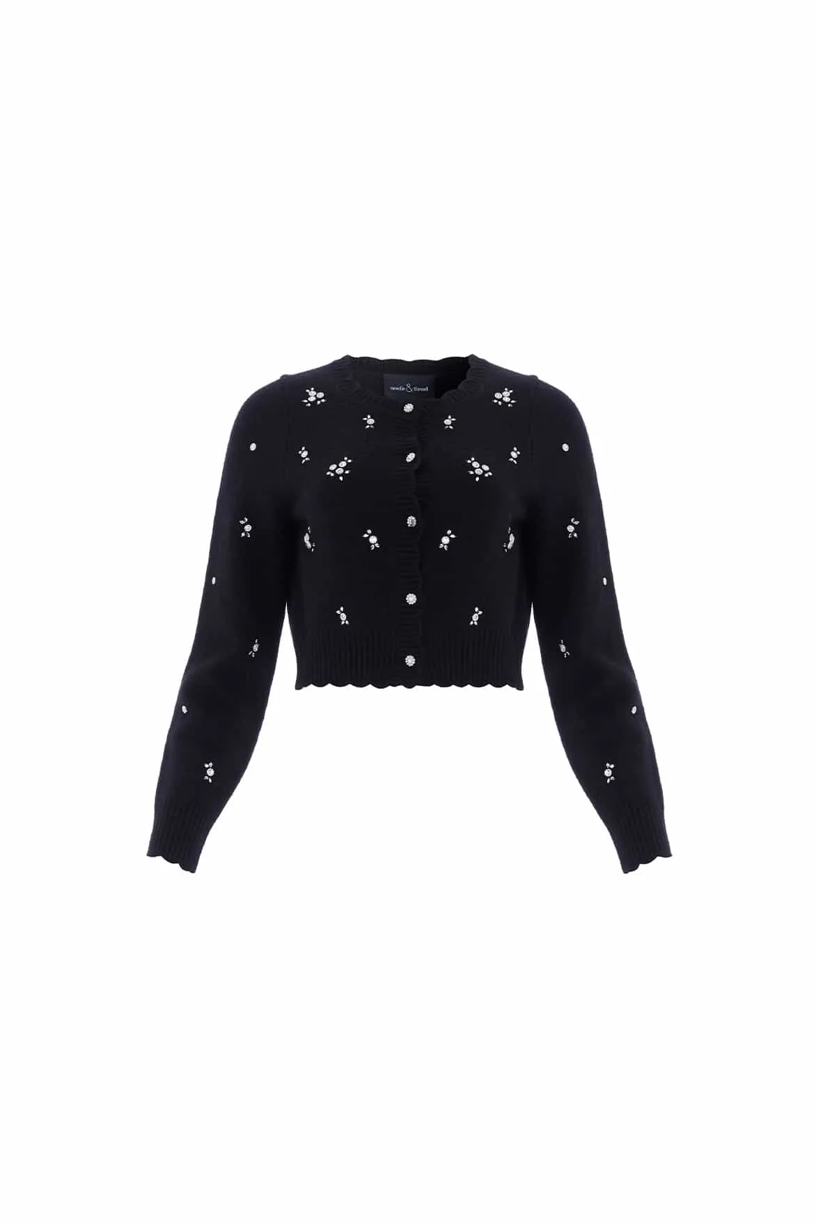 Scattered Floral Embellished Short Cardigan sold by Needle & Thread product image thumbnail 2