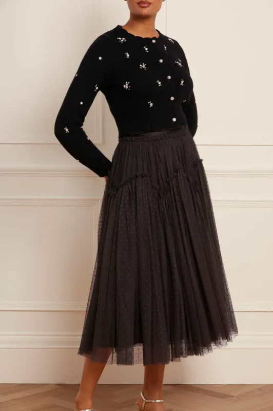 Scattered Floral Embellished Short Cardigan sold by Needle & Thread