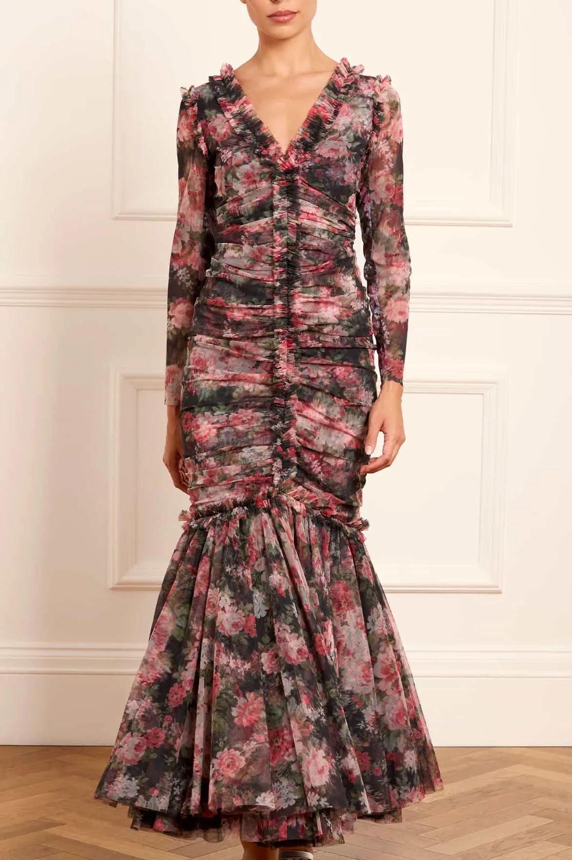 Midnight Dance Long Sleeve Ankle Gown sold by Needle & Thread