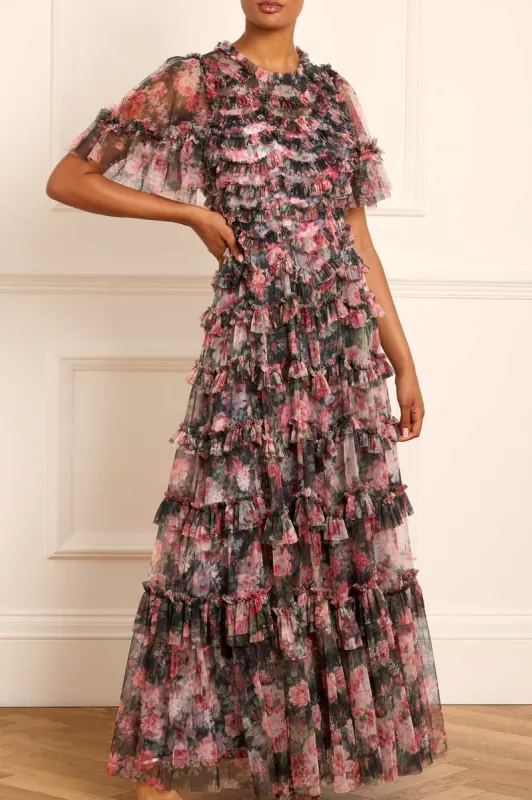 Midnight Dance Round Neck Gown sold by Needle & Thread