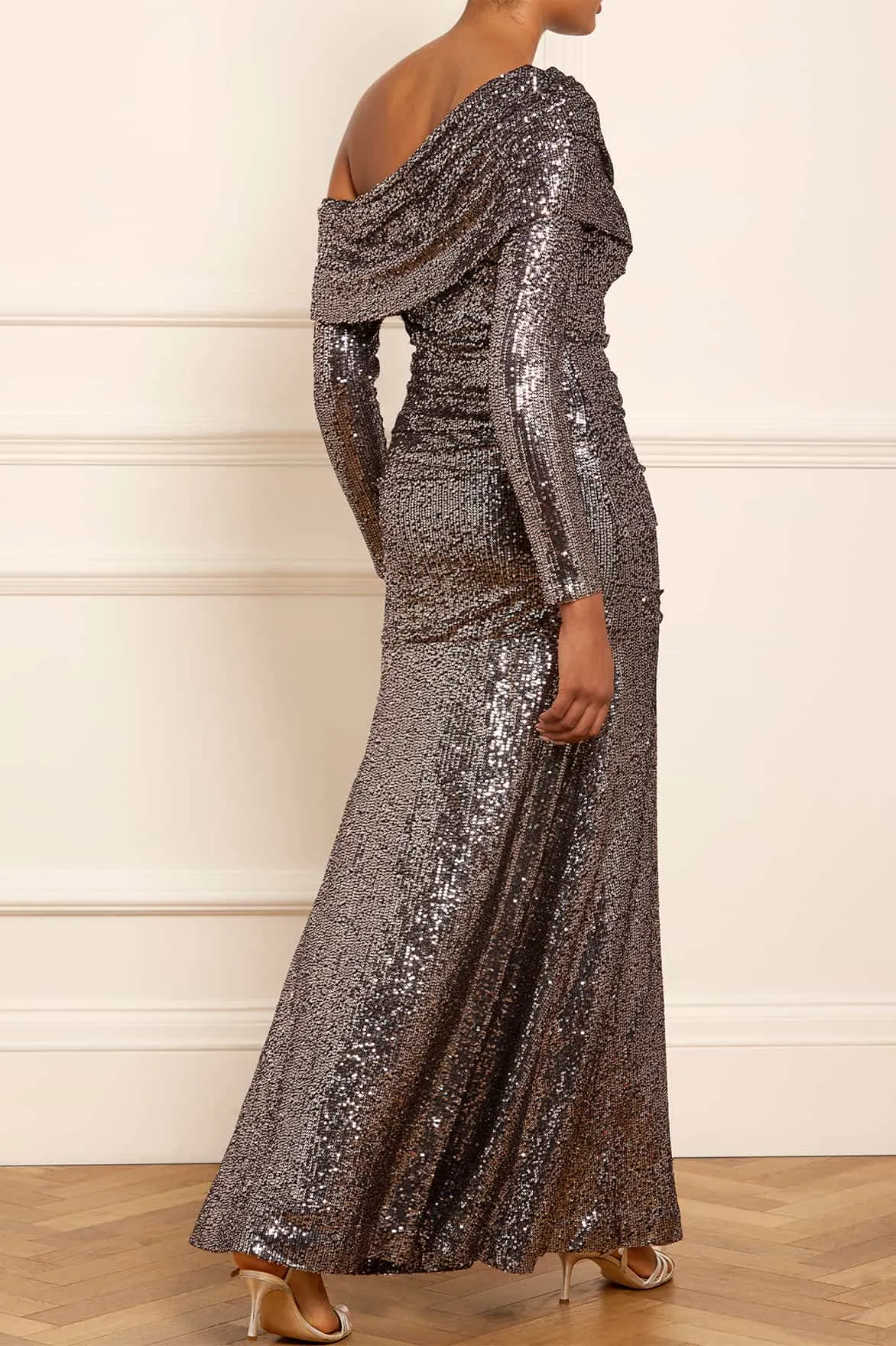 Nova One-Shoulder Ankle Gown sold by Needle & Thread product image thumbnail 5