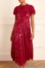 Deco Dot Ankle Gown sold by Needle & Thread