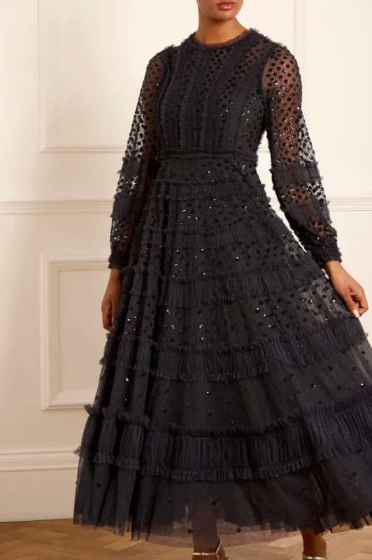 Dot Shimmer Ankle Gown sold by Needle & Thread