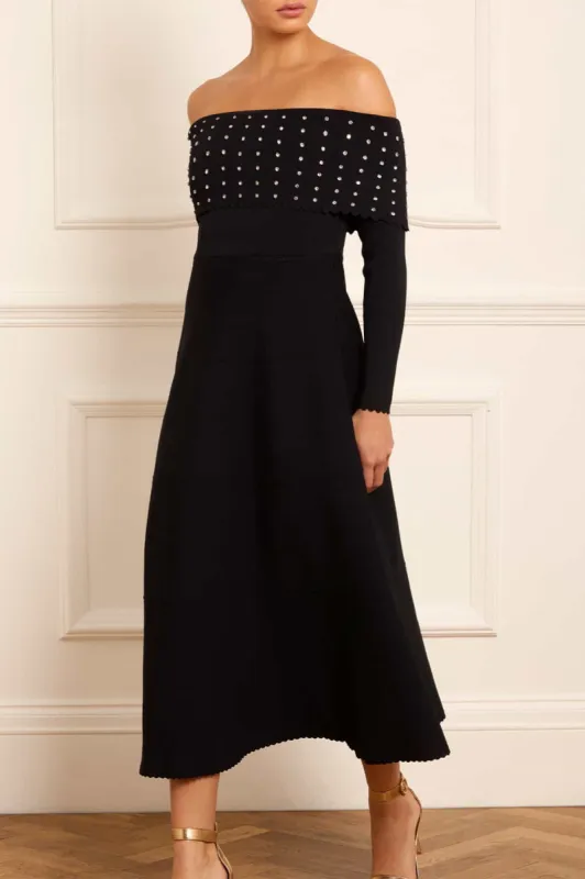 Embellished Bardot Knit Gown sold by Needle & Thread