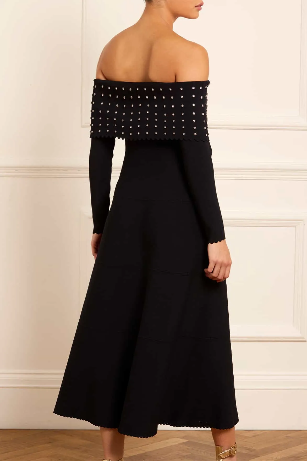 Embellished Bardot Knit Gown sold by Needle & Thread product image thumbnail 5