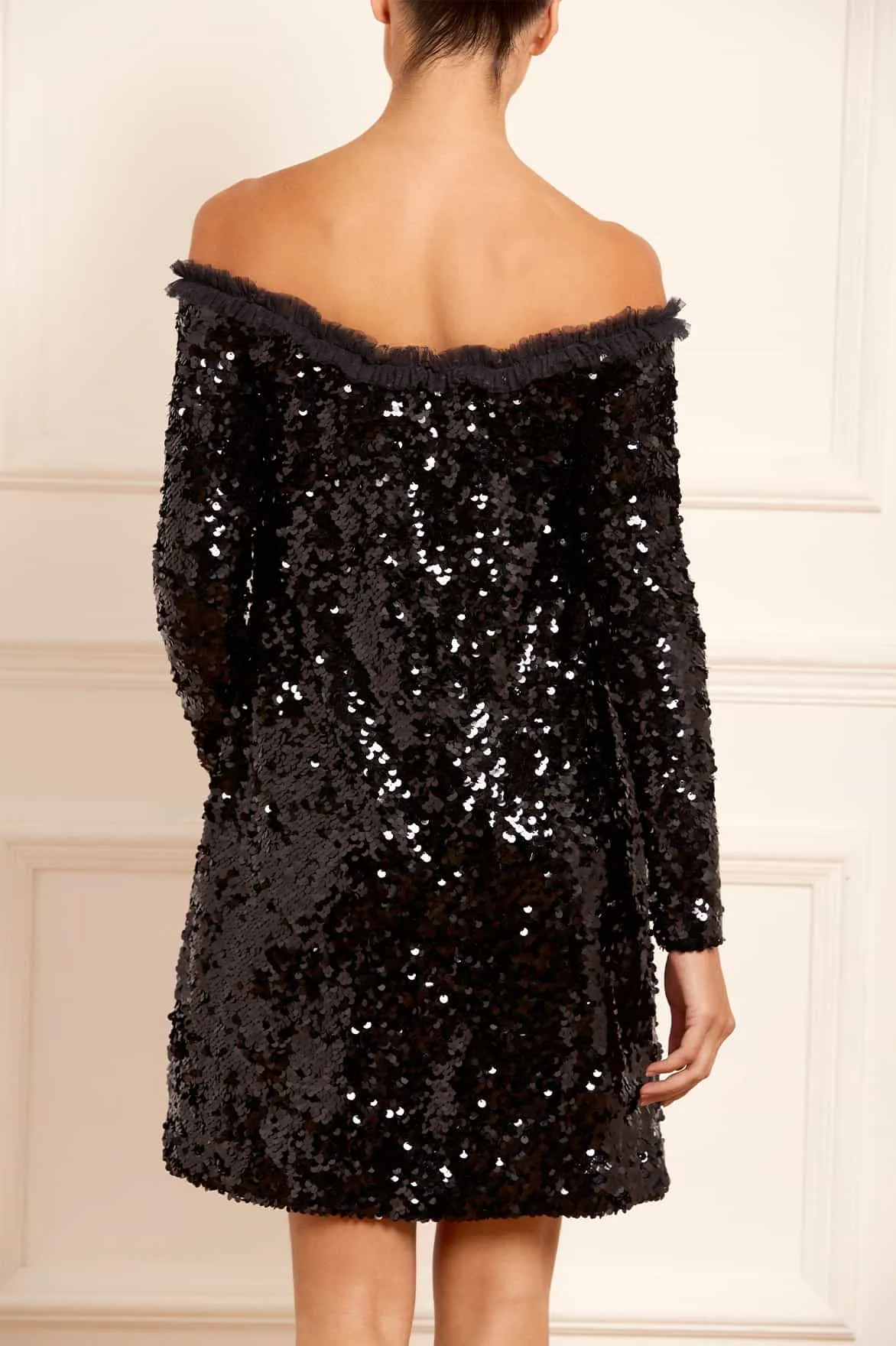 Evie Off-Shoulder Micro Mini Dress sold by Needle & Thread product image thumbnail 4