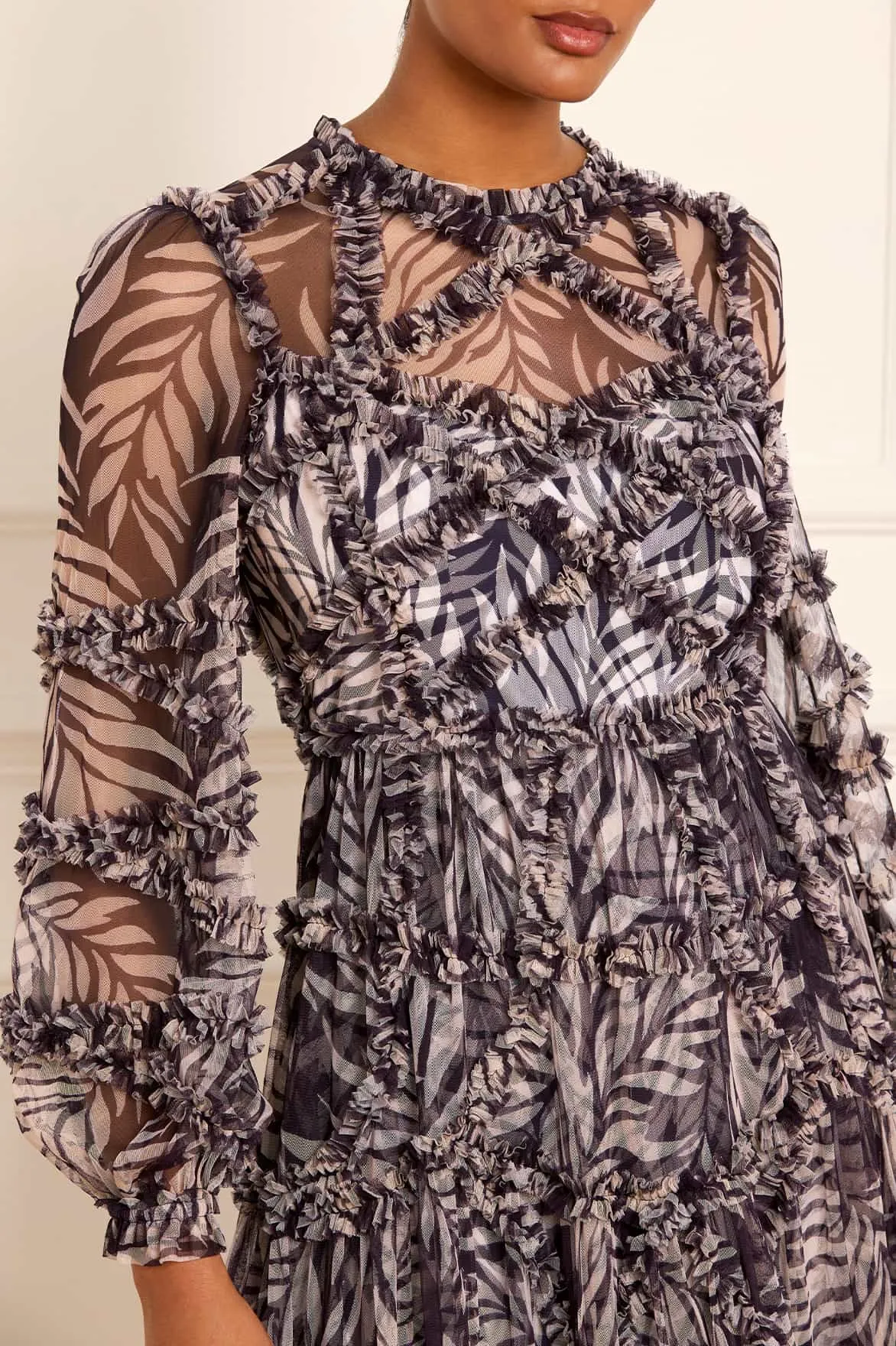 Feather Ruffle Ballerina Dress sold by Needle & Thread product image thumbnail 3