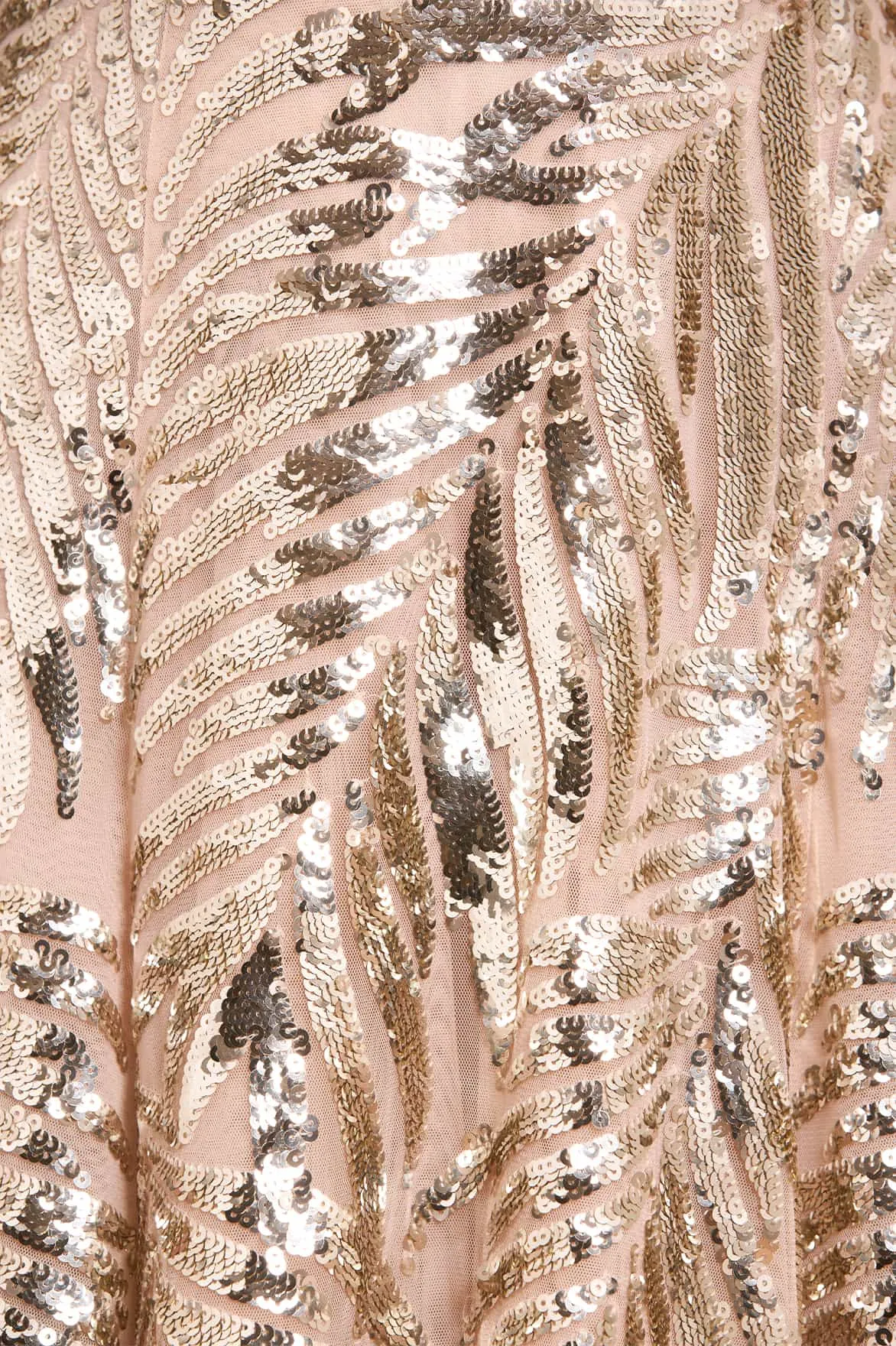 Feather Sequin One-Shoulder Ankle Gown sold by Needle & Thread product image thumbnail 4