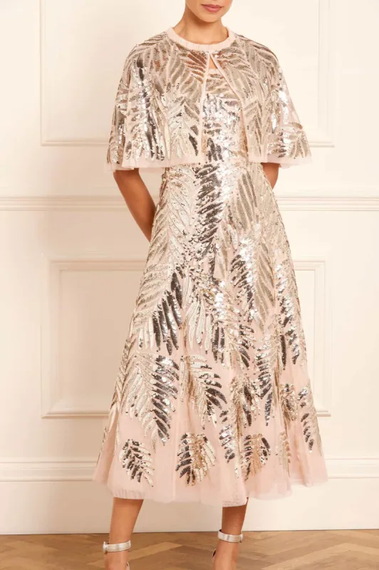 Feather Sequin Short Open Cape sold by Needle & Thread