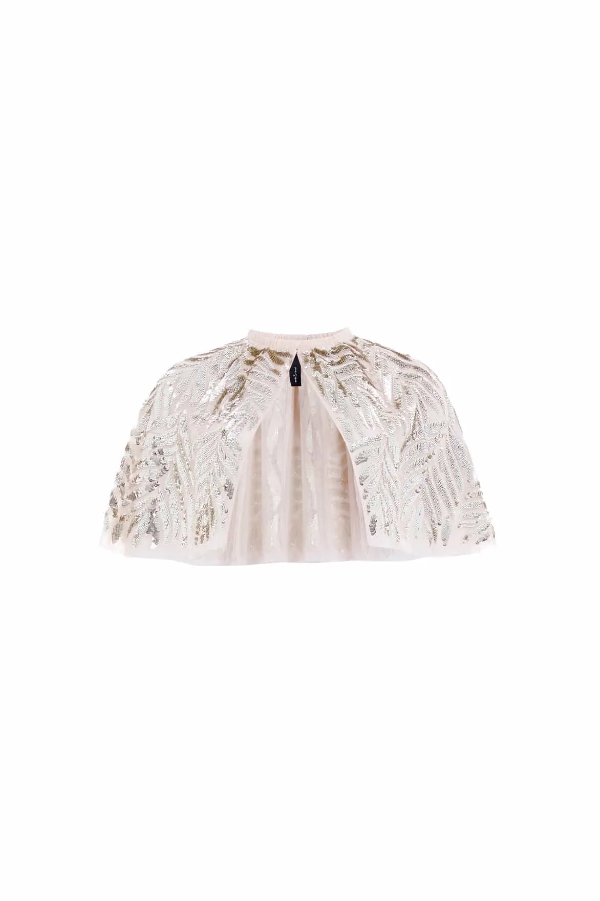 Feather Sequin Short Open Cape sold by Needle & Thread product image thumbnail 2
