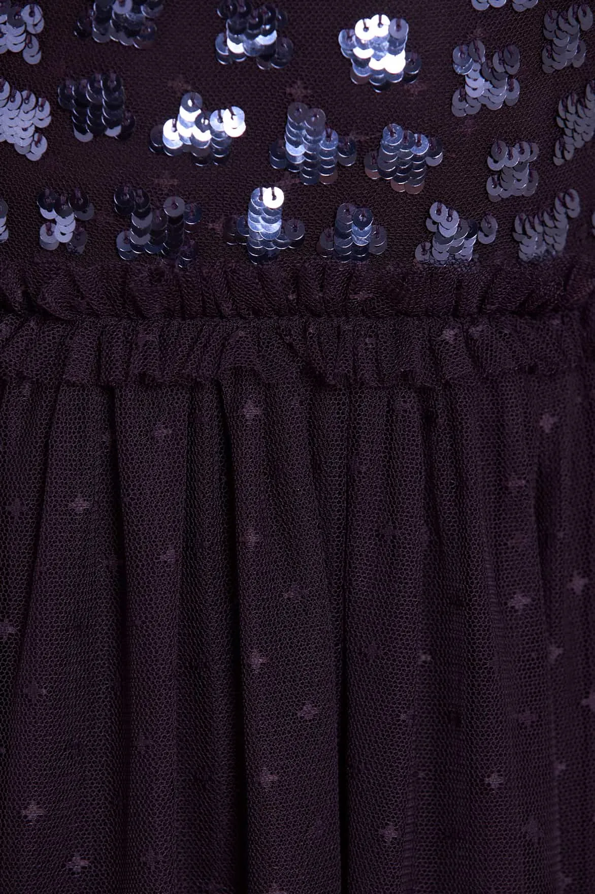 Glisten Bodice One-Shoulder Ankle Gown sold by Needle & Thread product image thumbnail 3