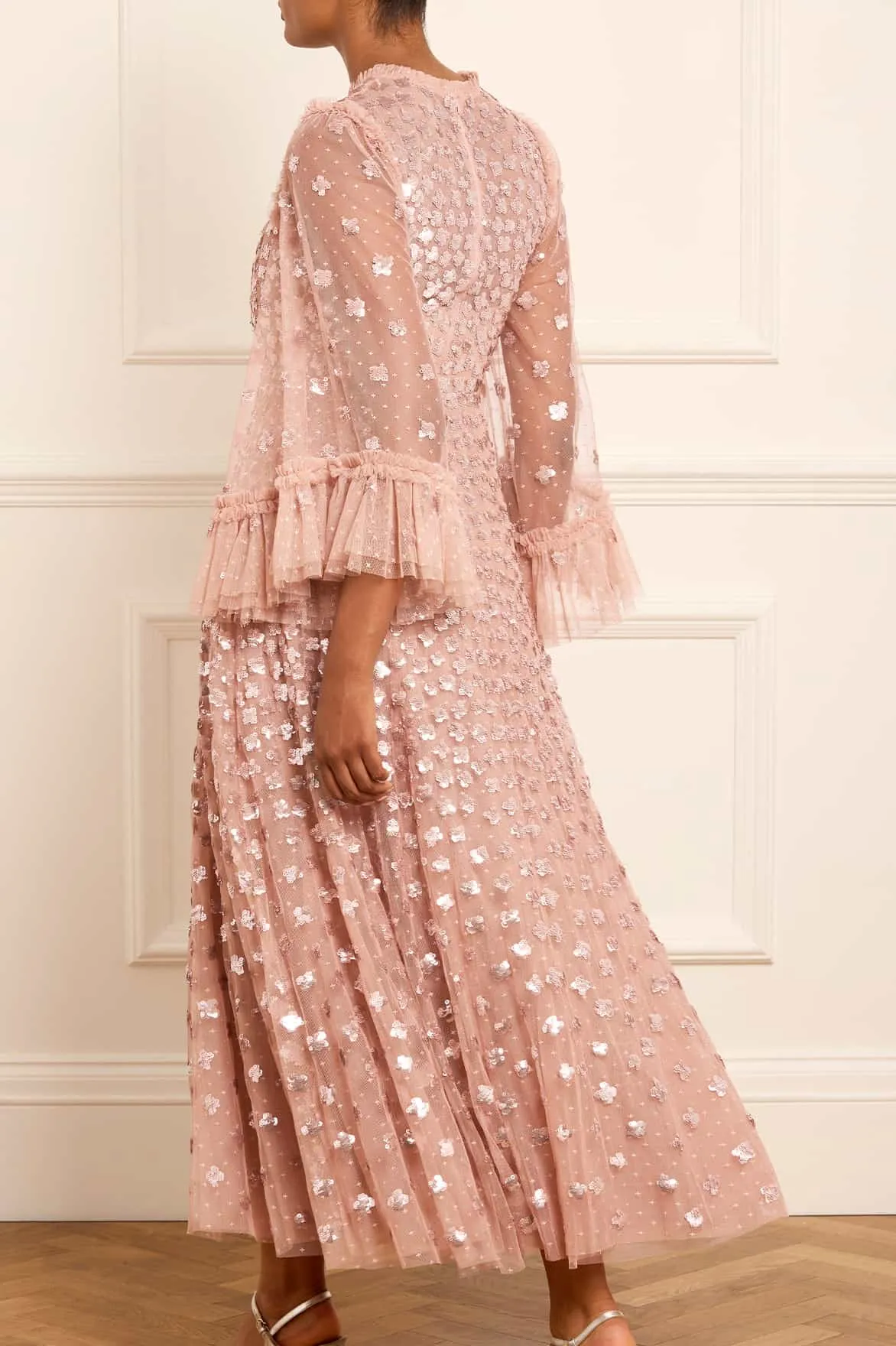 Glisten Long Sleeve Ankle Gown sold by Needle & Thread product image thumbnail 5