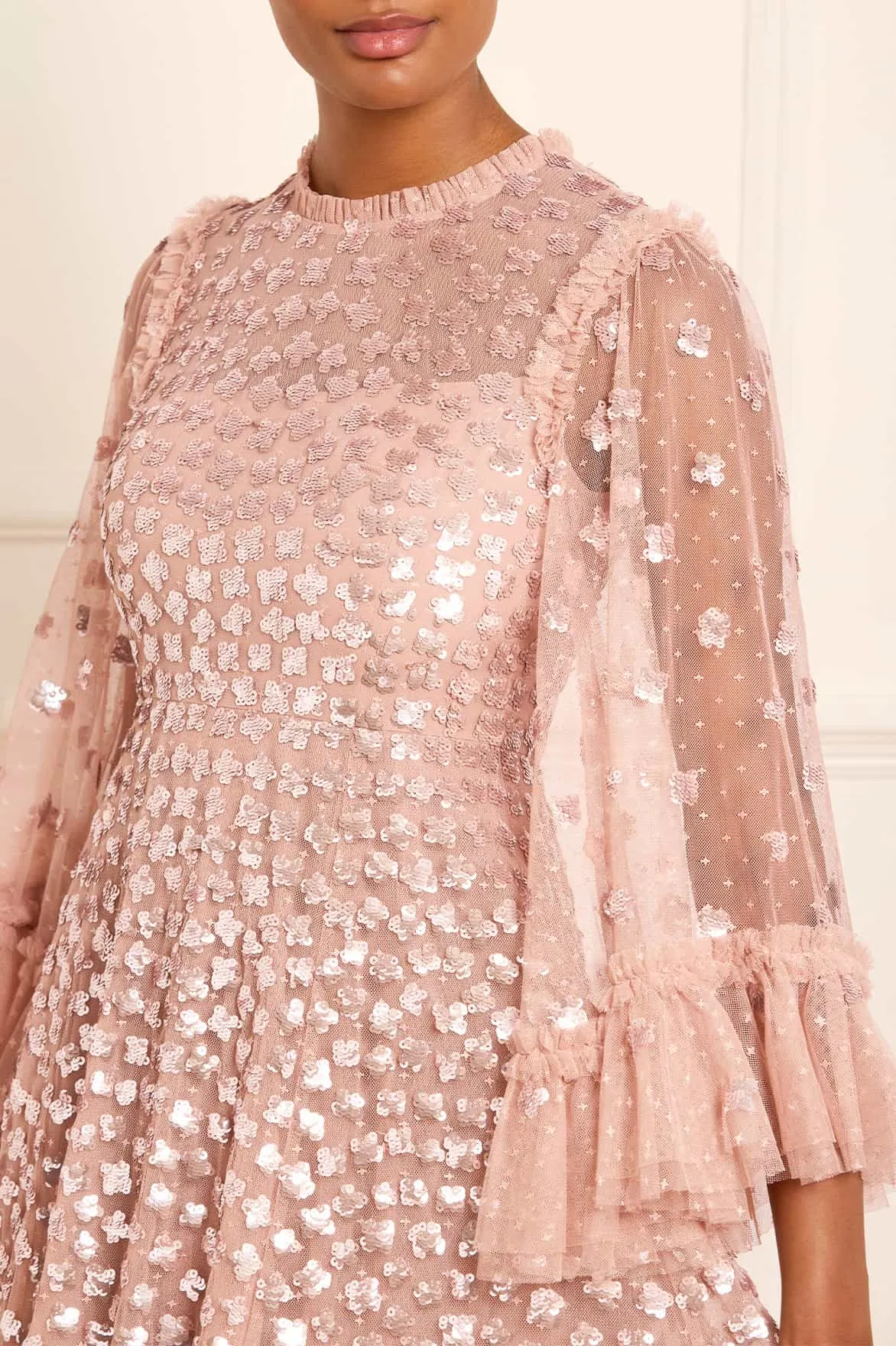 Glisten Long Sleeve Ankle Gown sold by Needle & Thread product image thumbnail 3