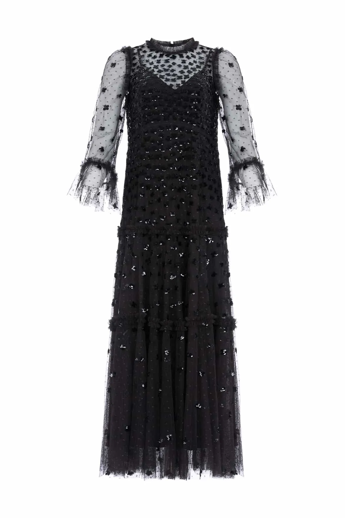 Glisten Tiered Ankle Gown sold by Needle & Thread product image thumbnail 2