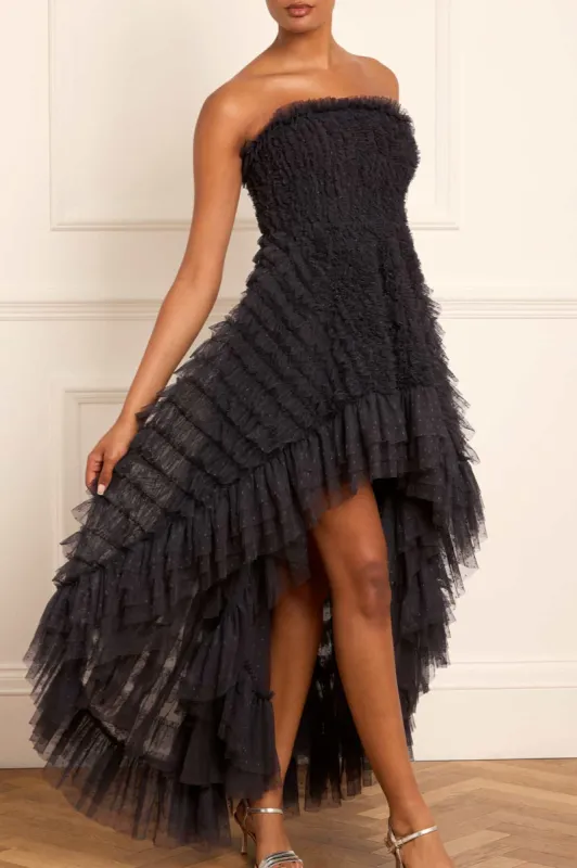 Mia Strapless High-Low Gown sold by Needle & Thread