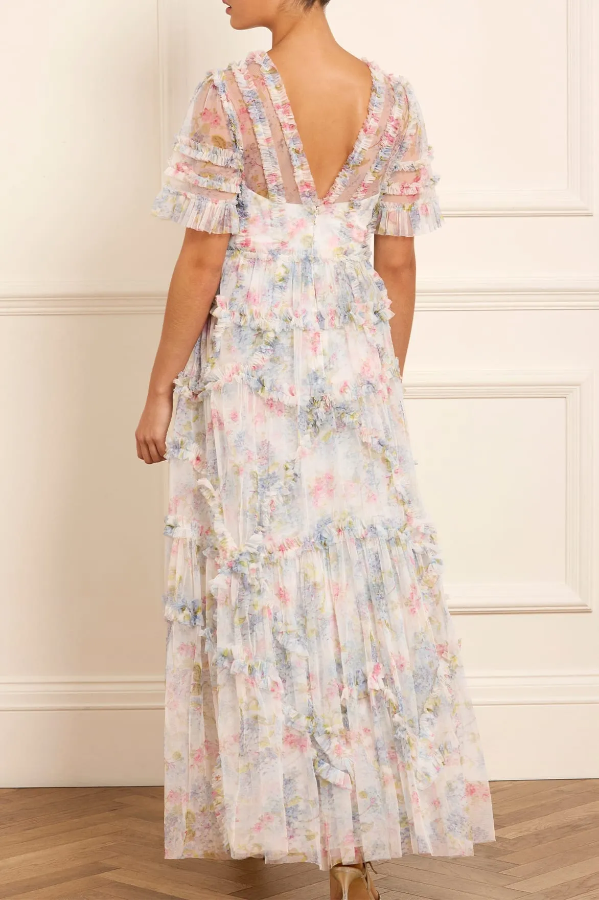 Hydrangea Ruffle Gown sold by Needle & Thread product image thumbnail 4