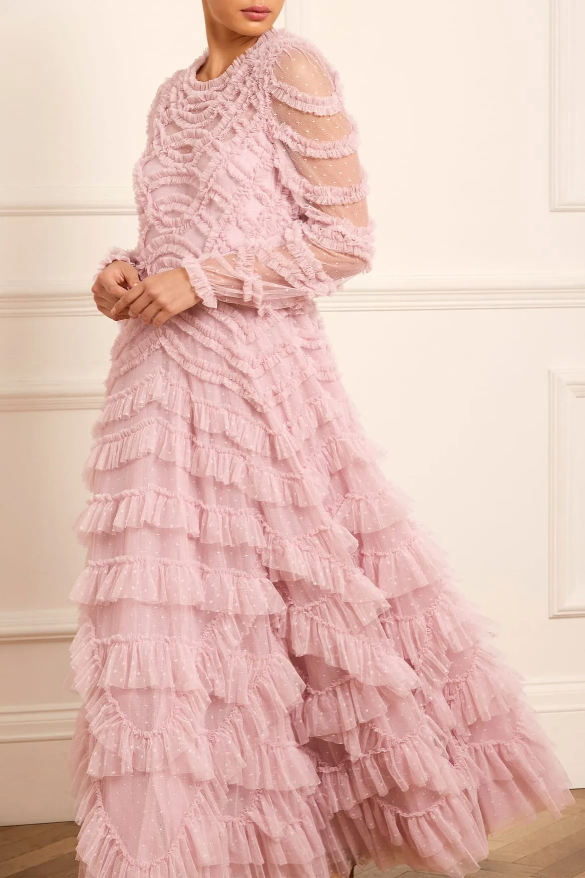 Lana Round Neck Gown sold by Needle & Thread