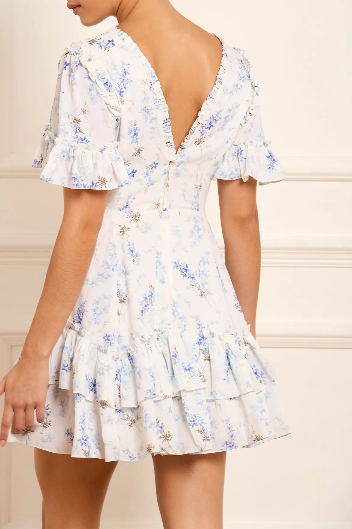 Ophelia Ditsy Eva Crepe Micro Mini Dress sold by Needle & Thread product image thumbnail 4