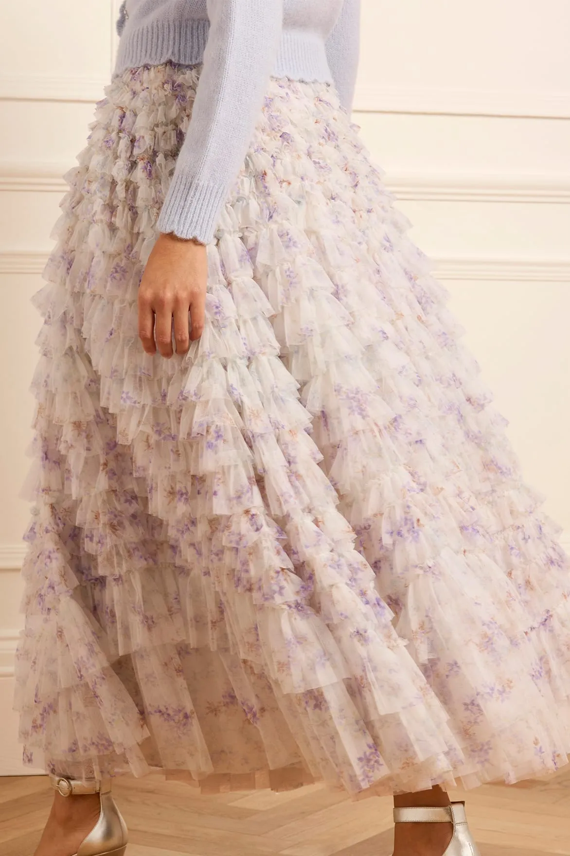 Ophelia Ditsy Hattie Ruffle Ankle Skirt sold by Needle & Thread product image thumbnail 4