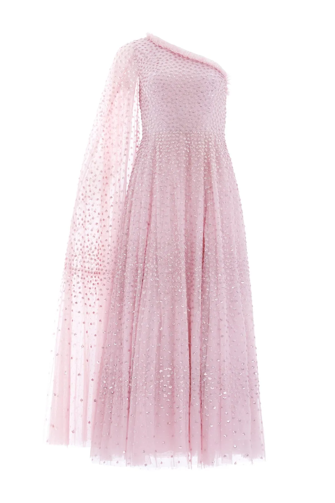 Scatter Dot One-Shoulder Ankle Gown sold by Needle & Thread product image thumbnail 2