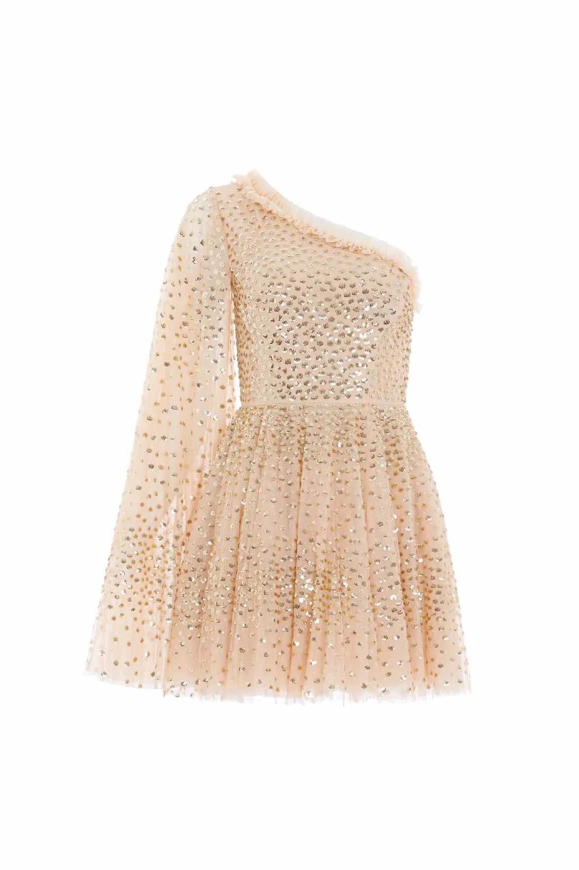 Scatter Dot One-Shoulder Mini Dress sold by Needle & Thread product image thumbnail 2