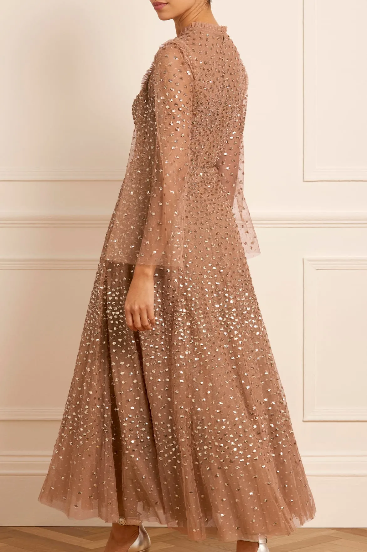 Scatter Dot Round Neck Ankle Gown sold by Needle & Thread product image thumbnail 5