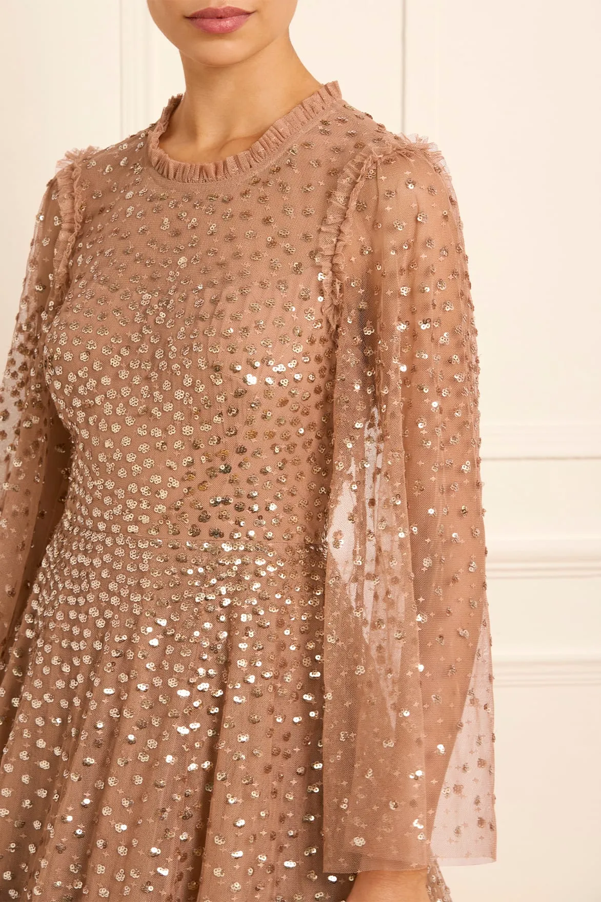 Scatter Dot Round Neck Ankle Gown sold by Needle & Thread product image thumbnail 3