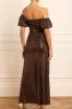 Sunbeam Valentina Off-Shoulder Gown sold by Needle & Thread