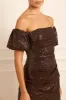Sunbeam Valentina Off-Shoulder Gown sold by Needle & Thread
