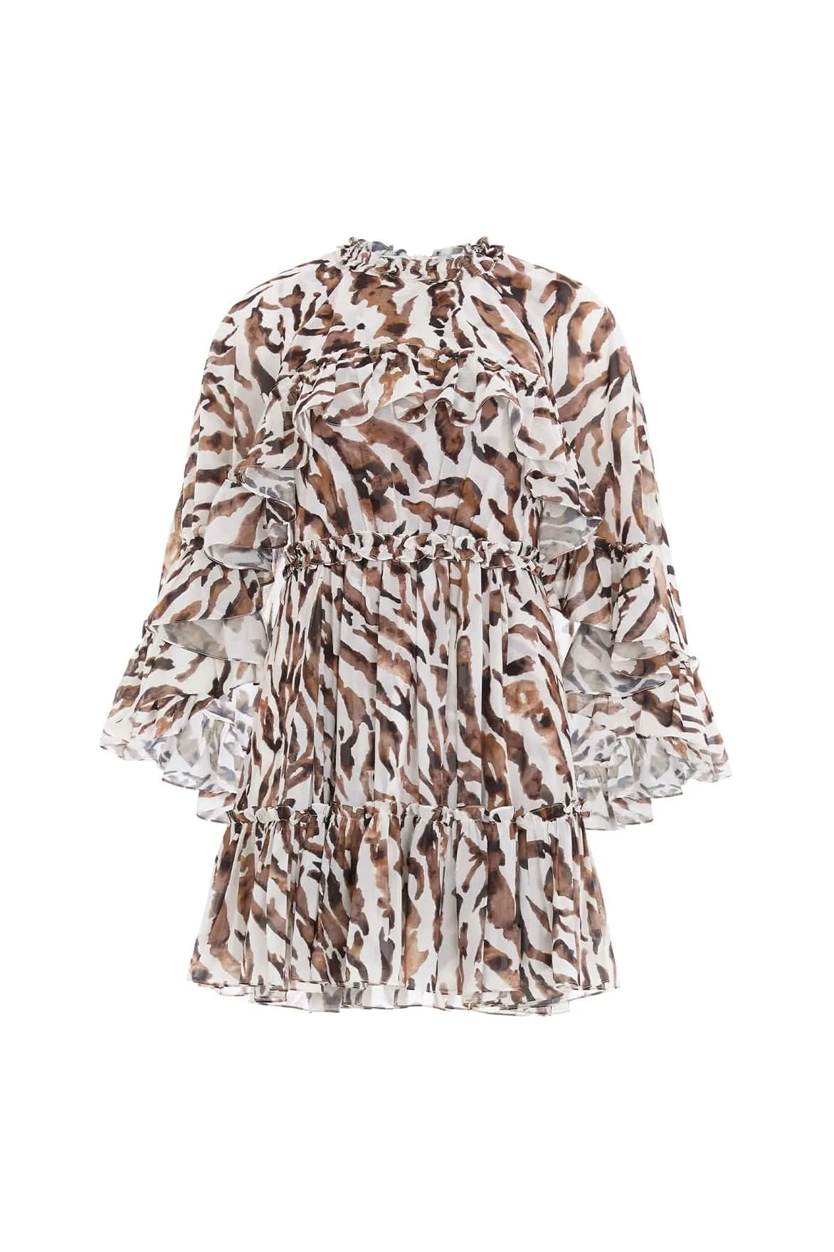 Zebra Harper Chiffon Cape Micro Mini Dress sold by Needle & Thread product image thumbnail 2