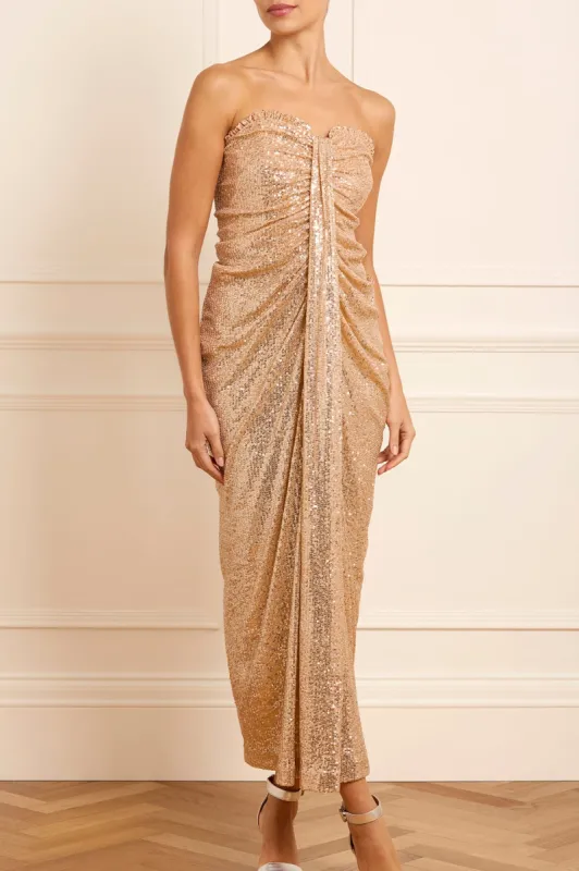 Amora Strapless Ankle Gown sold by Needle & Thread