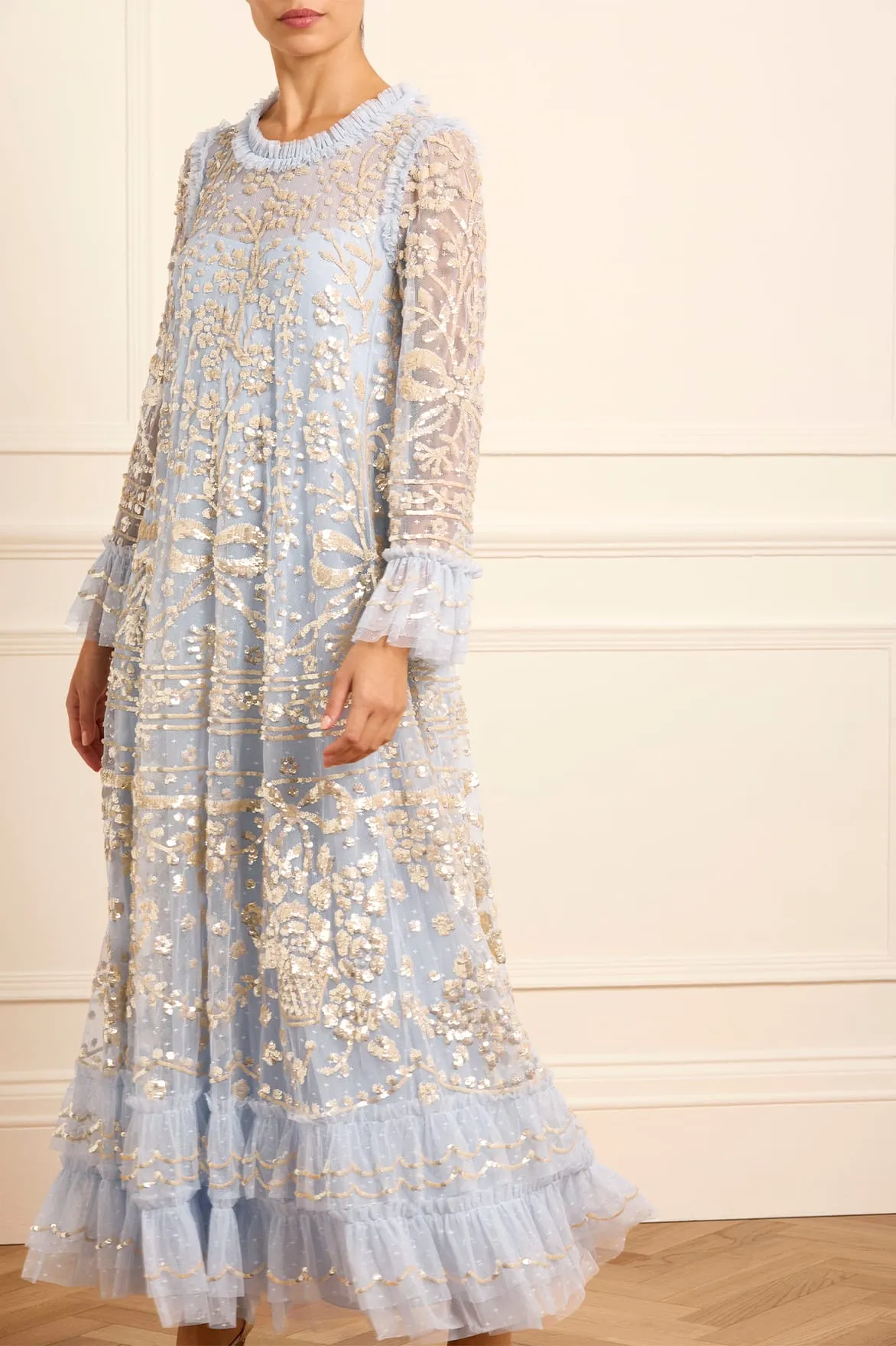 Celia Long Sleeve Ankle Gown sold by Needle & Thread