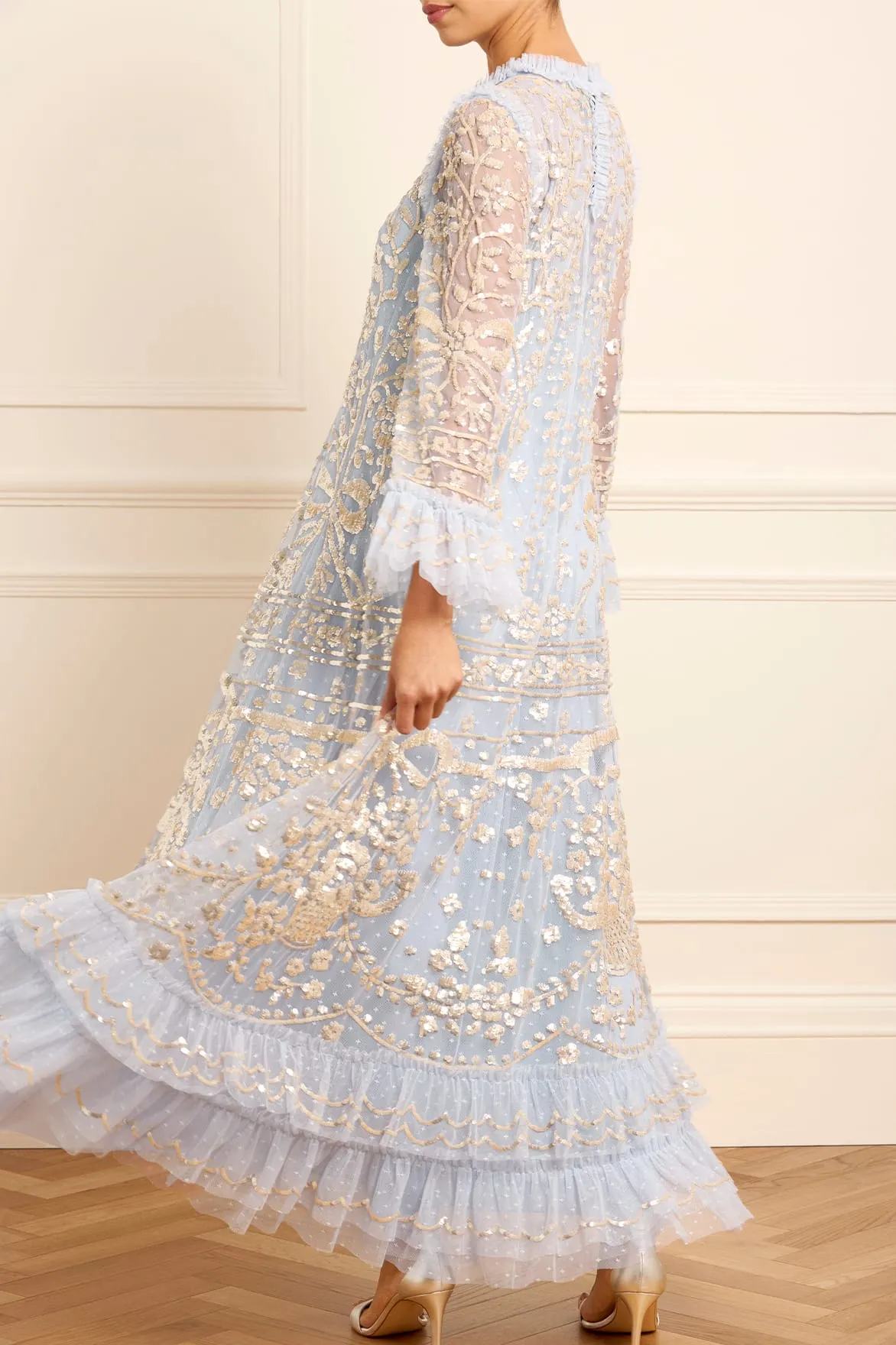 Celia Long Sleeve Ankle Gown sold by Needle & Thread product image thumbnail 5