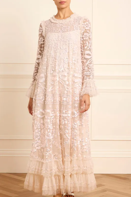 Celia Long Sleeve Ankle Gown sold by Needle & Thread