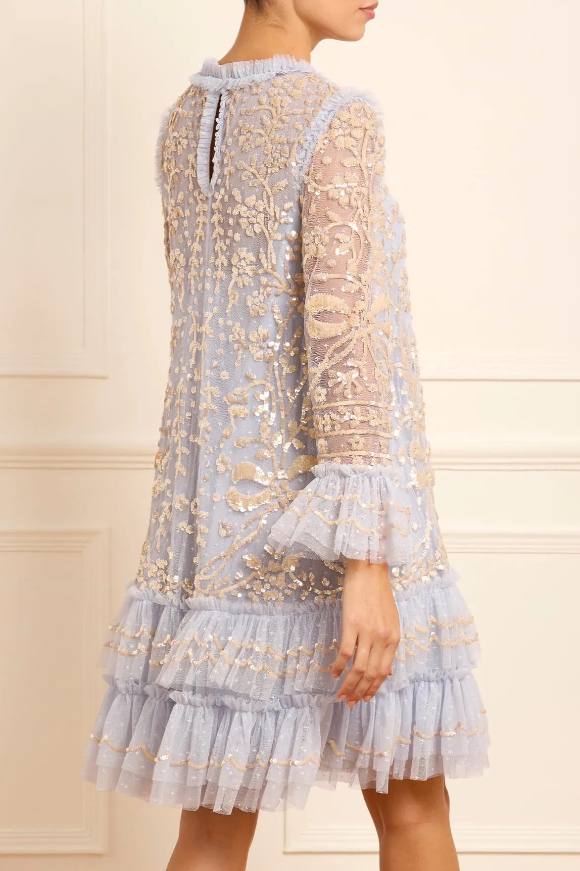 Celia Long Sleeve Mini Dress sold by Needle & Thread product image thumbnail 4