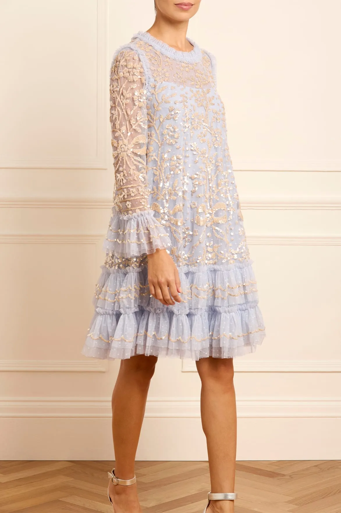 Celia Long Sleeve Mini Dress sold by Needle & Thread product image thumbnail 3