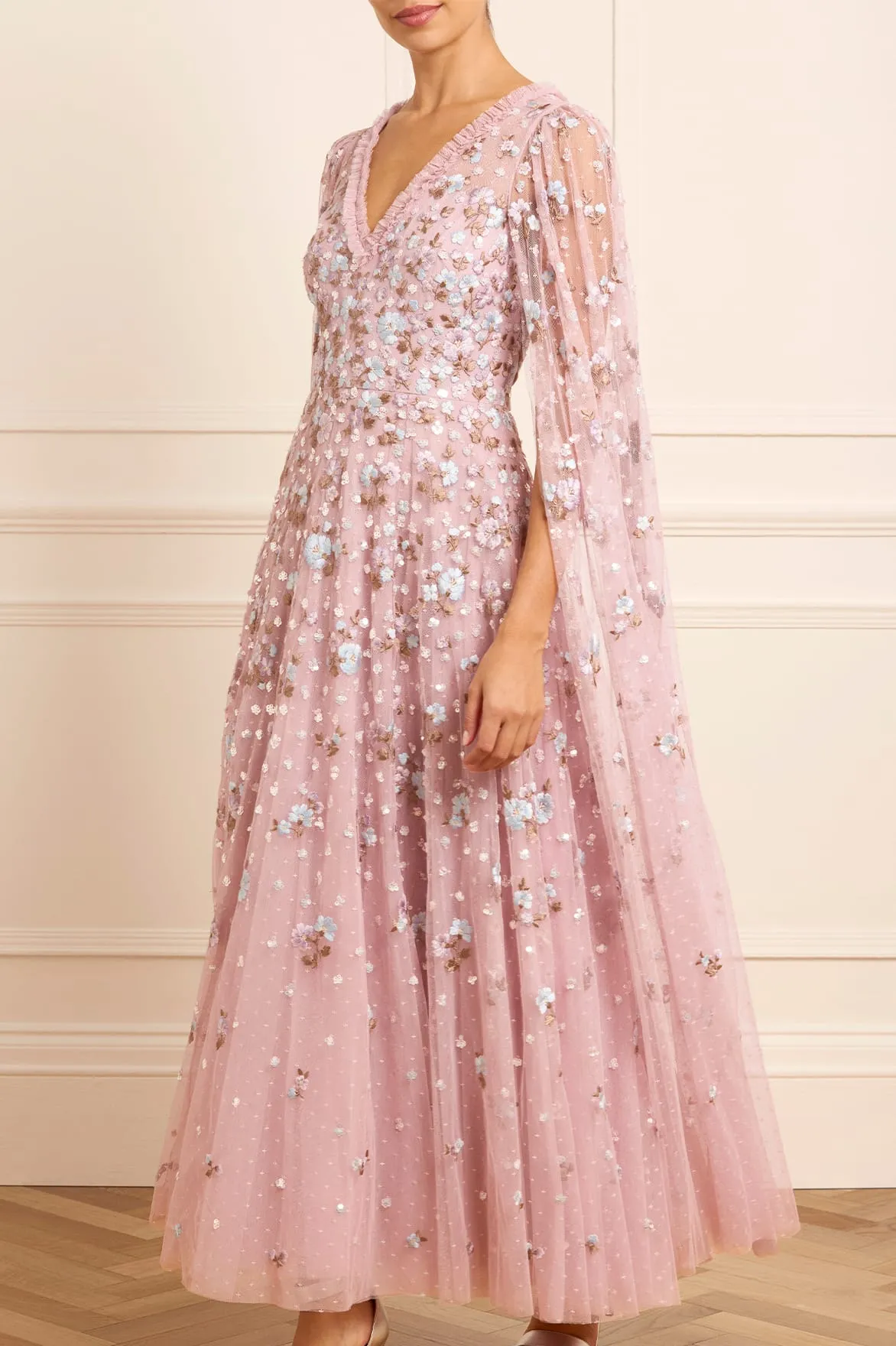 Dahlia Ditsy Ankle Gown sold by Needle & Thread