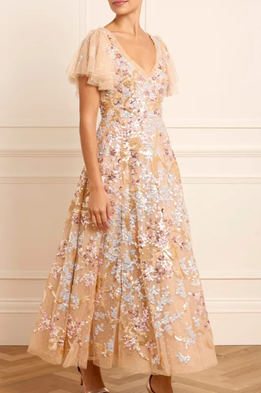 Dancing Ribbon Ankle Gown sold by Needle & Thread