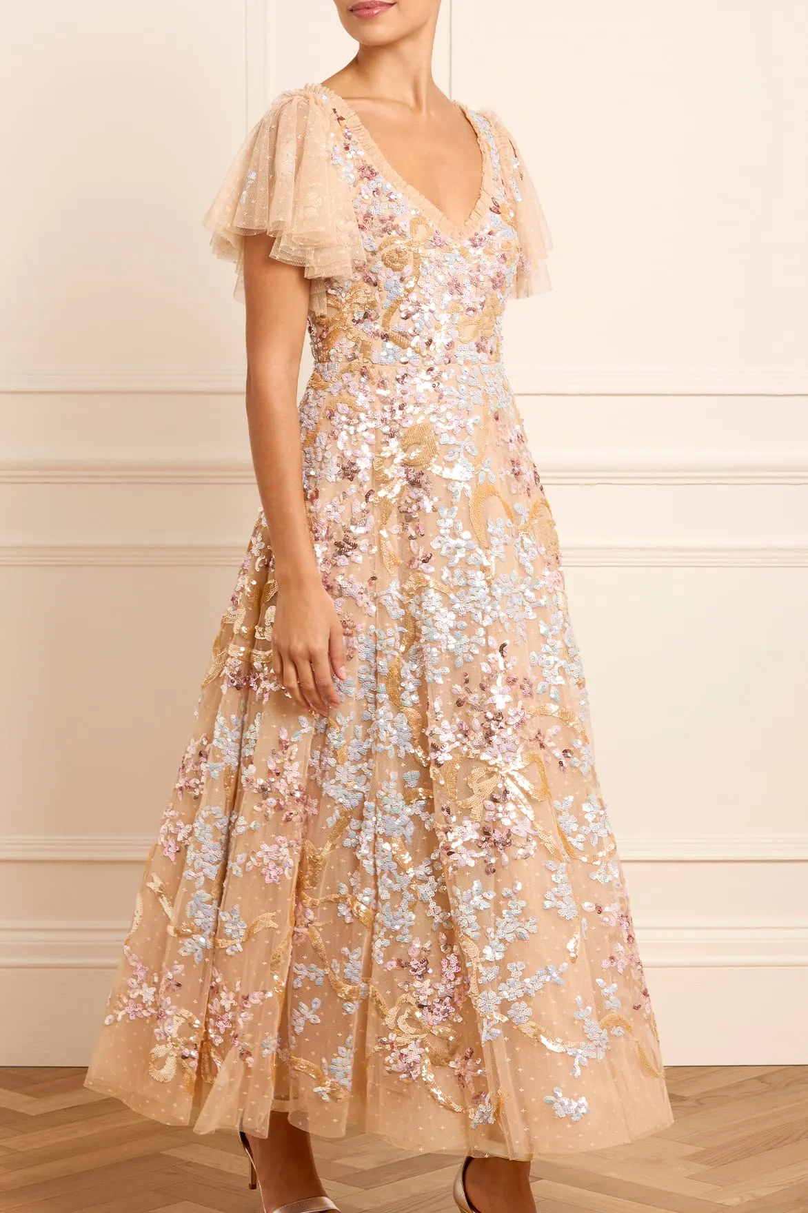 Dancing Ribbon Ankle Gown sold by Needle & Thread