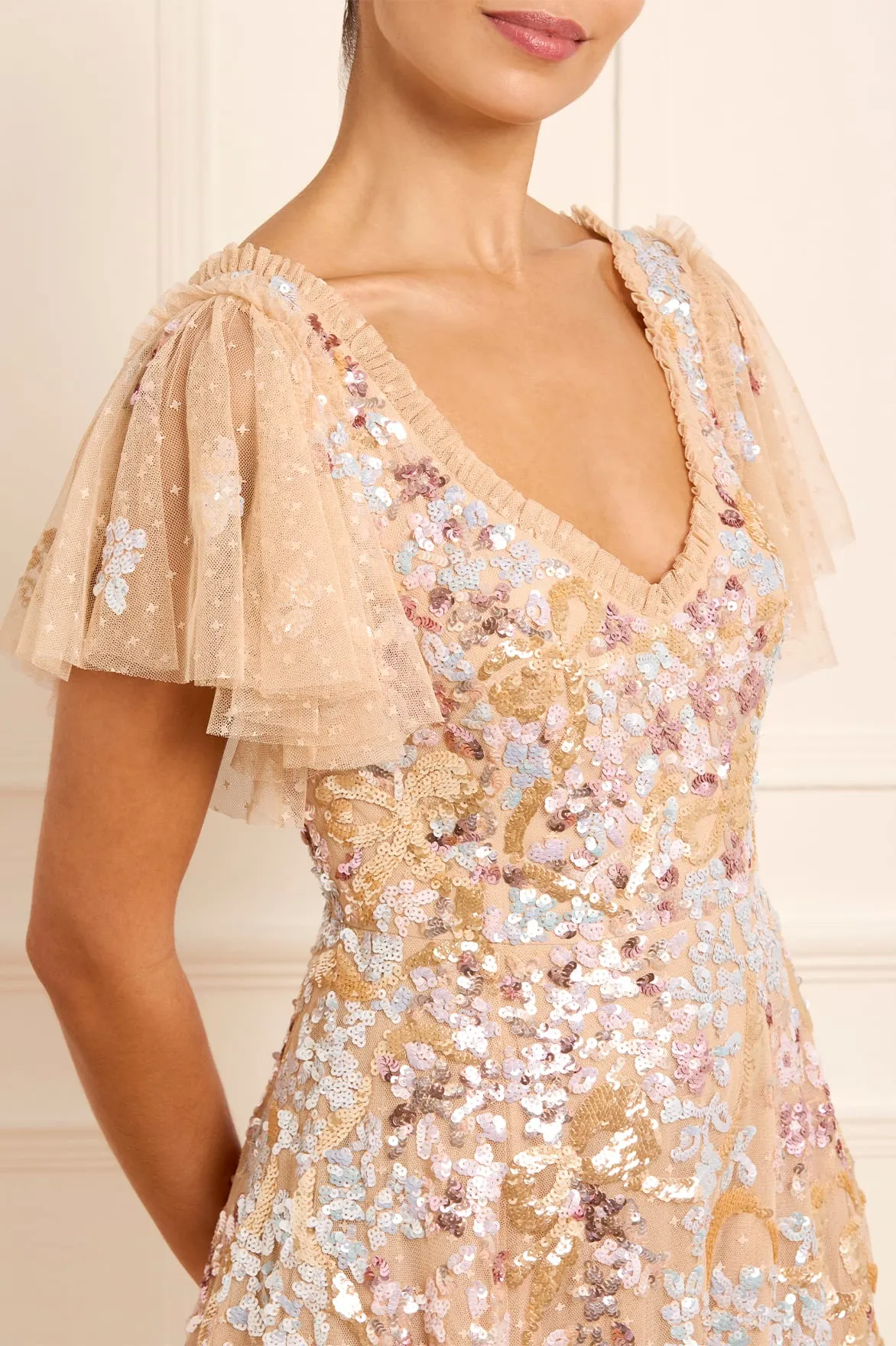 Dancing Ribbon Ankle Gown sold by Needle & Thread product image thumbnail 3