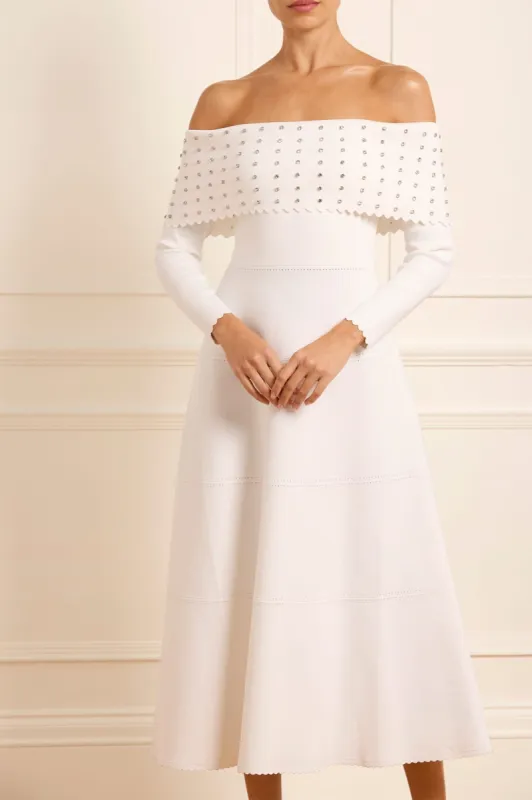 Embellished Bardot Knit Gown sold by Needle & Thread