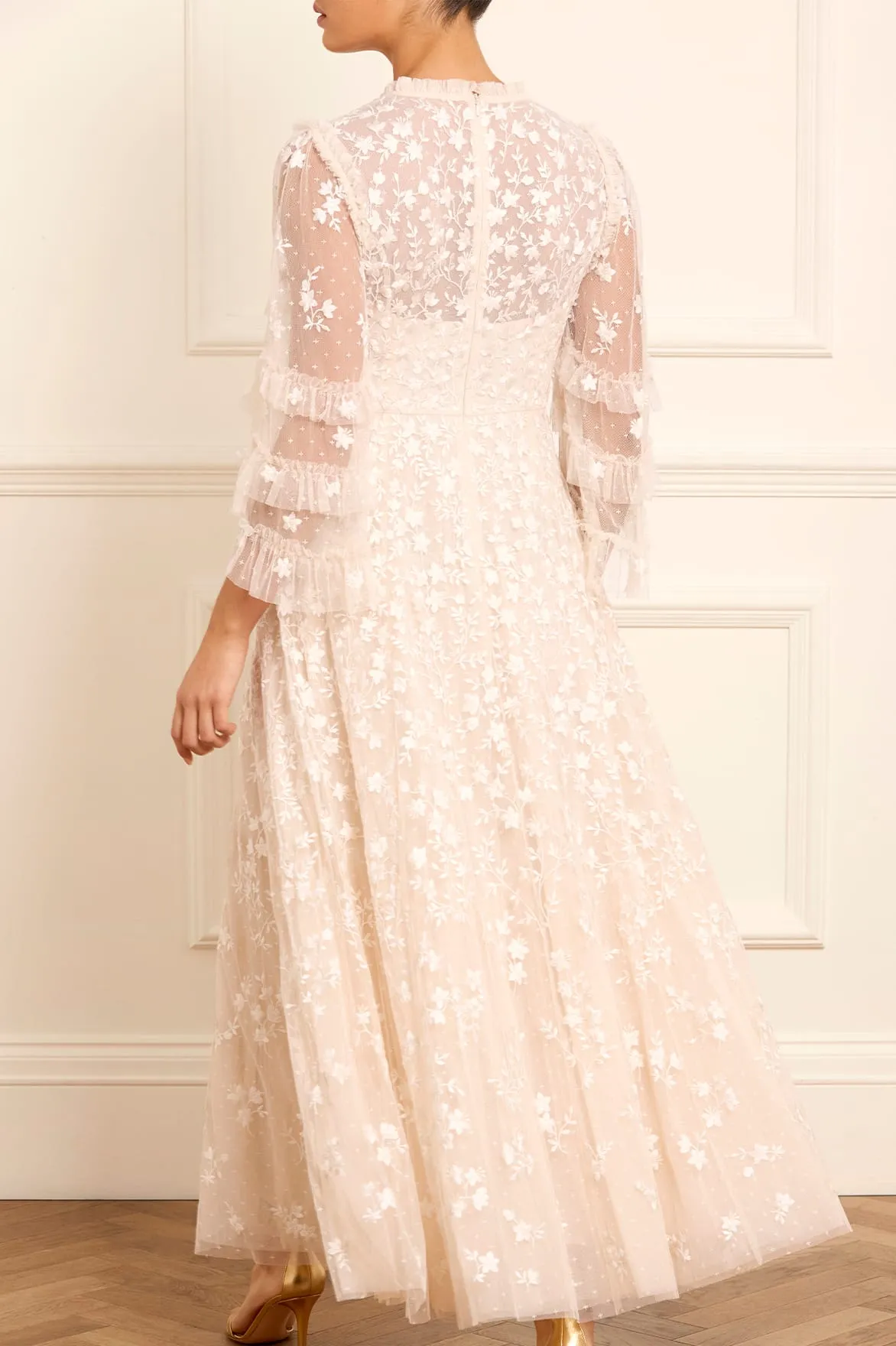 Everett Bloom Round Neck Ankle Gown sold by Needle & Thread product image thumbnail 5