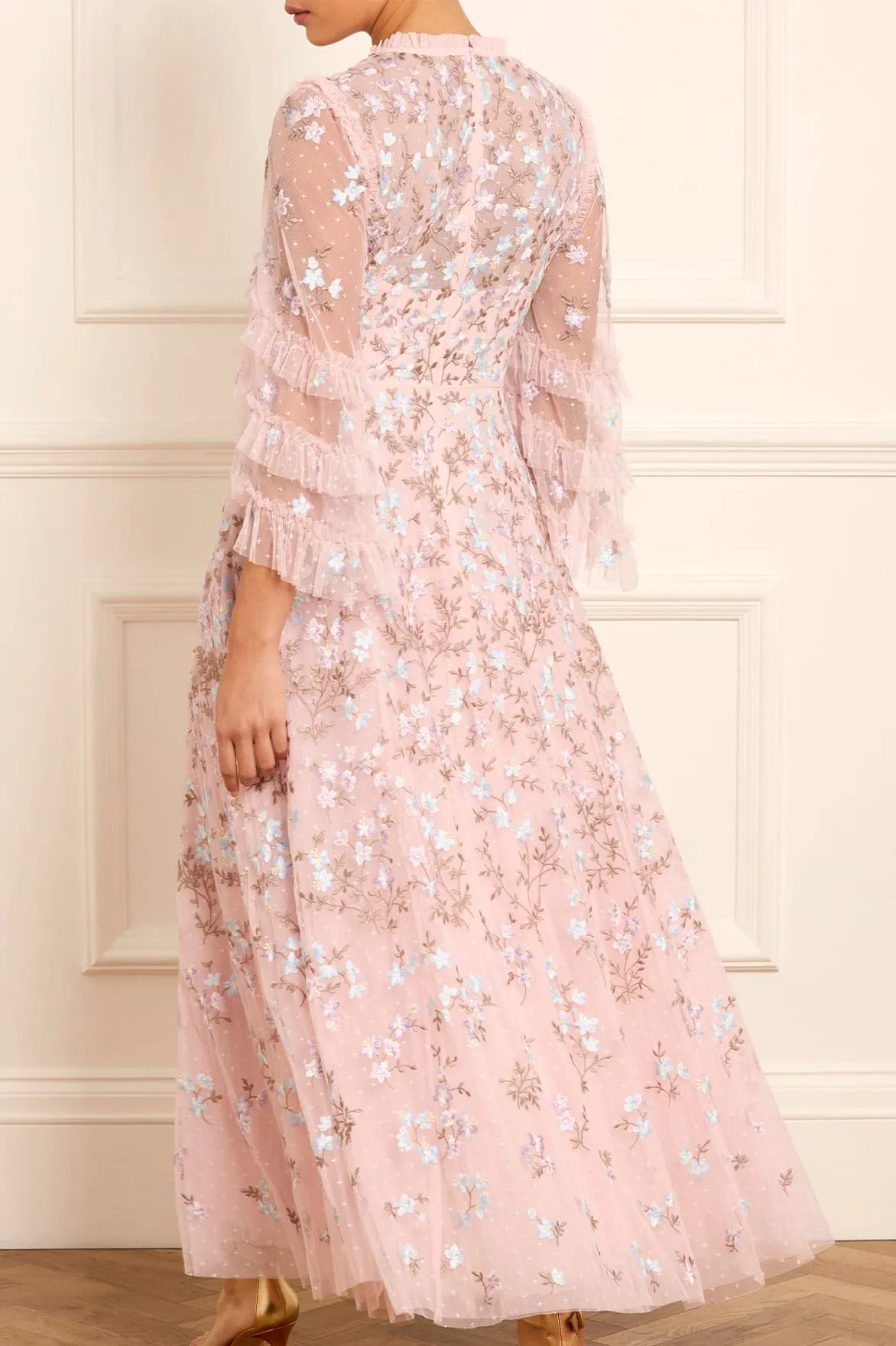 Everett Bloom Round Neck Ankle Gown sold by Needle & Thread product image thumbnail 5