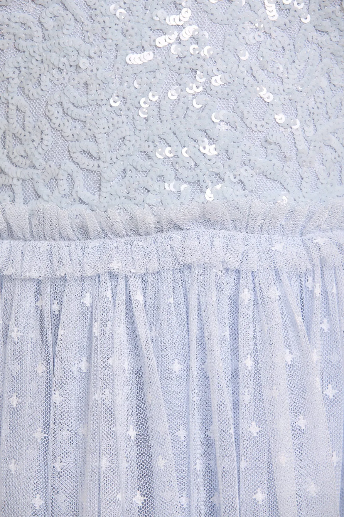 Floral Lace Bodice V-Neck Ankle Gown sold by Needle & Thread product image thumbnail 4