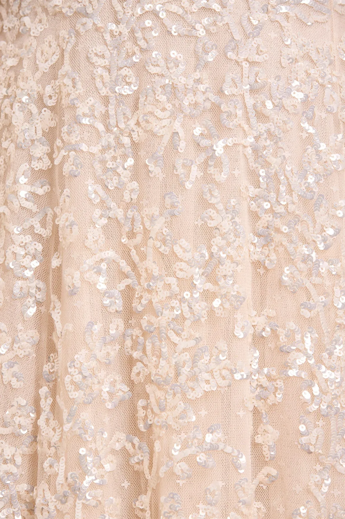 Floral Lace Off-Shoulder Ankle Gown sold by Needle & Thread product image thumbnail 4