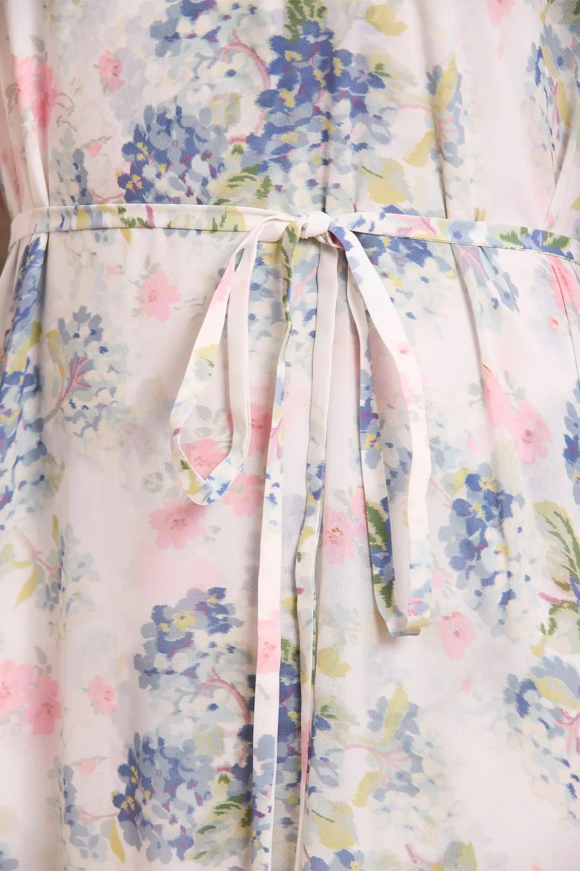 Hydrangea Chiffon Round Neck Ankle Gown sold by Needle & Thread product image thumbnail 3