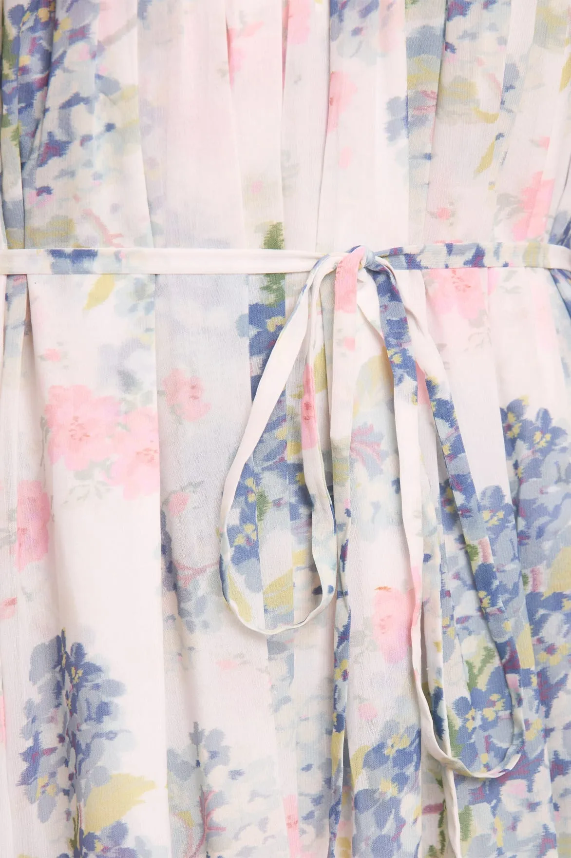 Hydrangea Chiffon Round Neck Mini Dress sold by Needle & Thread product image thumbnail 4