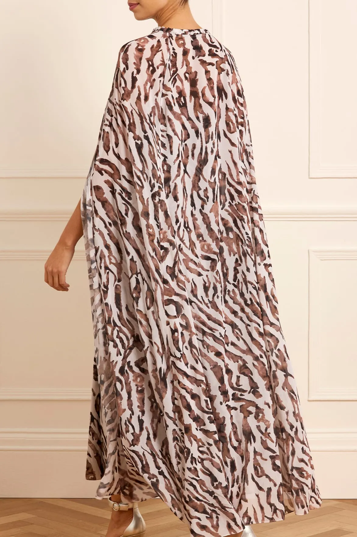 Zebra Chiffon Long Cape sold by Needle & Thread product image thumbnail 4