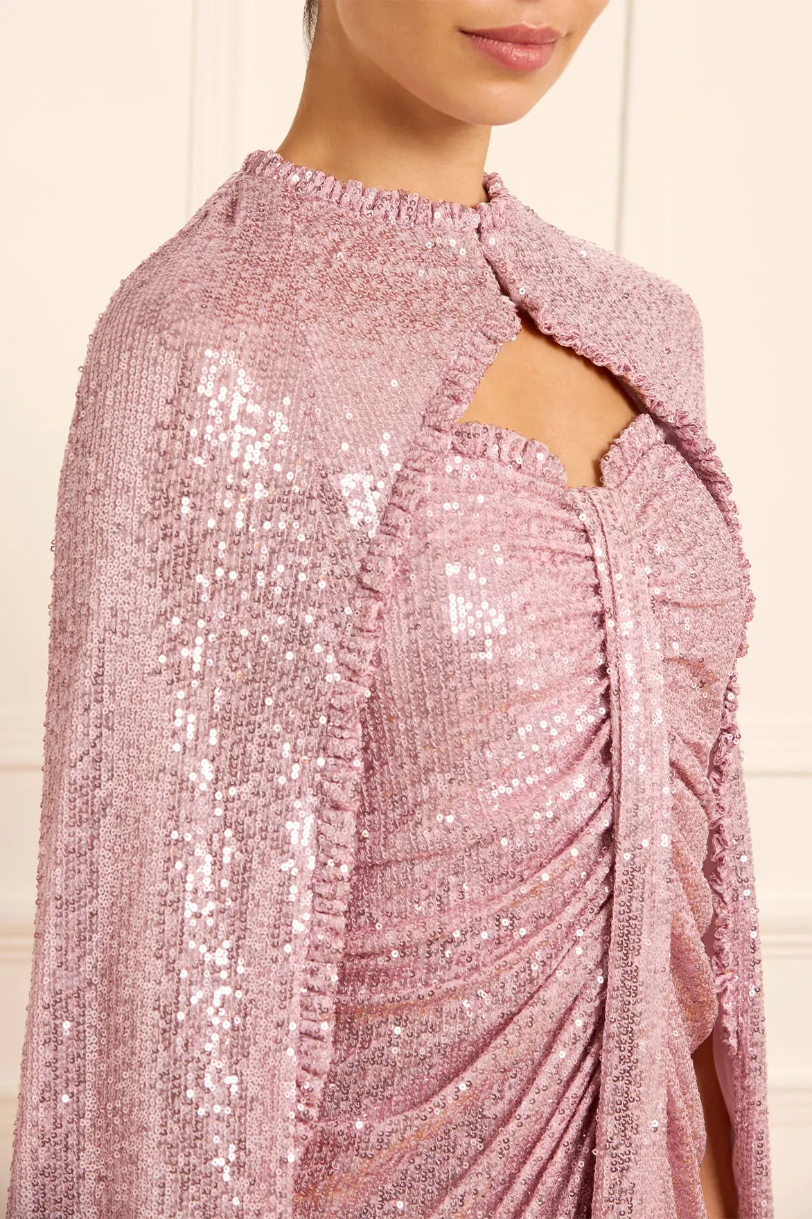 Amora Long Cape sold by Needle & Thread product image thumbnail 4