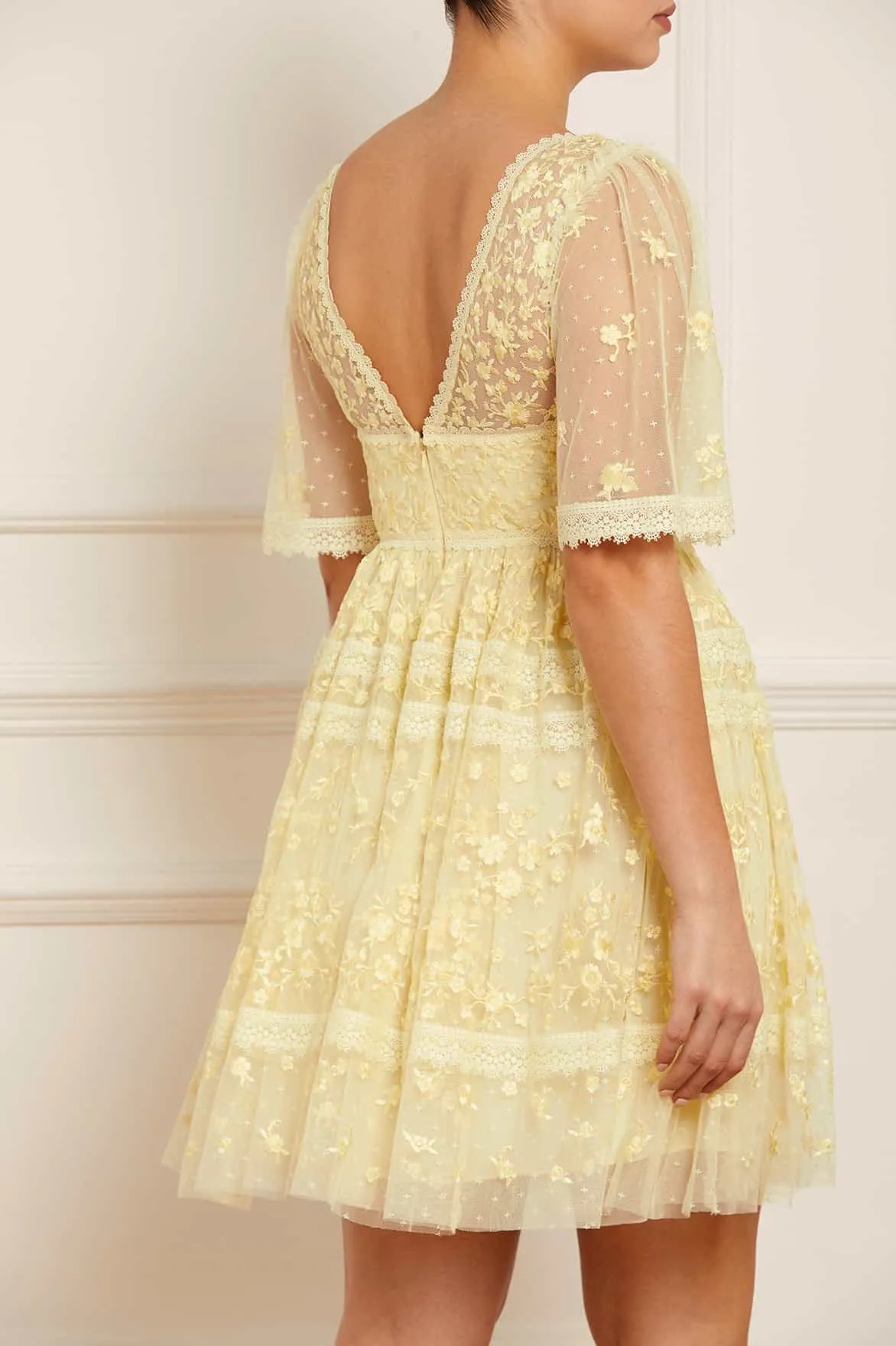 Sweetheart Lace Mini Dress sold by Needle & Thread product image thumbnail 5